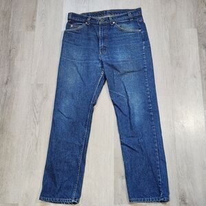 Levi 509 Men 34x30 Blue Denim Jeans Vintage Orange Tab Made In USA Straight Leg
